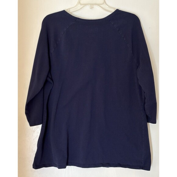 Hanes Women Blue 3/4 Sleeve T-Shirt 2XL - Picture 9 of 9